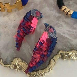 Mignonne Gavigan Birds Earrings Hot Pink